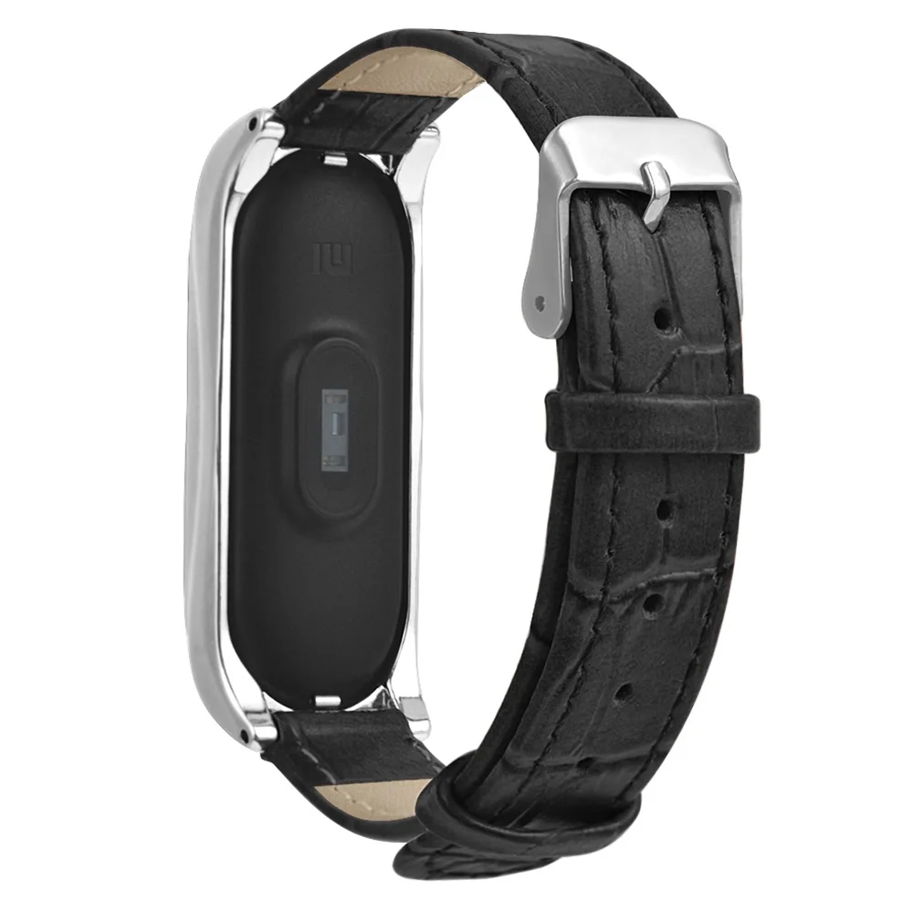 Genuine Leather Watch Strap For Mi Band 4 High Quality Bracelet Xiaomi Replacement Bands 3 | Электроника