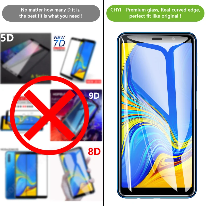 CHYI для samsung M20 пленка из закаленного стекла защиты экрана клей Большой дуги a7 a8 a9