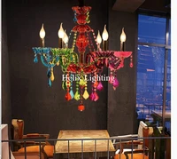 free shipping d60cm h55cm colorful crystal chandelier lamp crystal modern lighting ac guaranteed 100 crystal pendant lamp