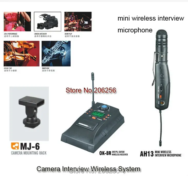 Hot selling camcorder to interview Camera Mount Wireless Microphone System with Lavalier Mic MJ-6 wireless microphone | Электроника