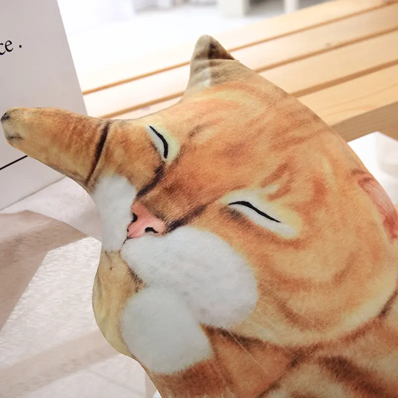 1 шт. 60 см kawaii имитация кошек плюшевая игрушка лежащий котенок Диван Подушка Мягкая Милая Детская подушка для сна подарок на день рождения