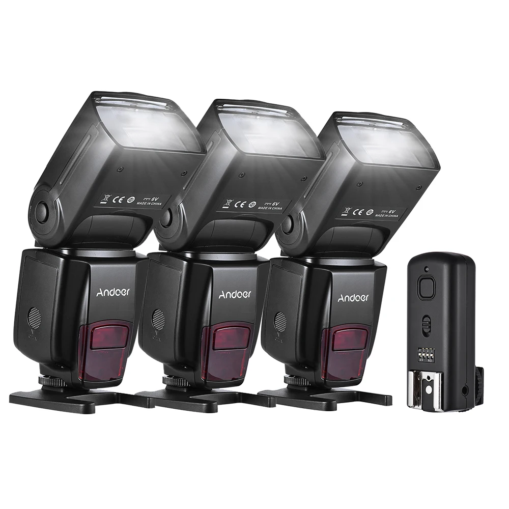 Универсальная Беспроводная вспышка Andoer AD560 IV 2 4G Slave Speedlite GN50 * 3 + триггер для Canon Nikon