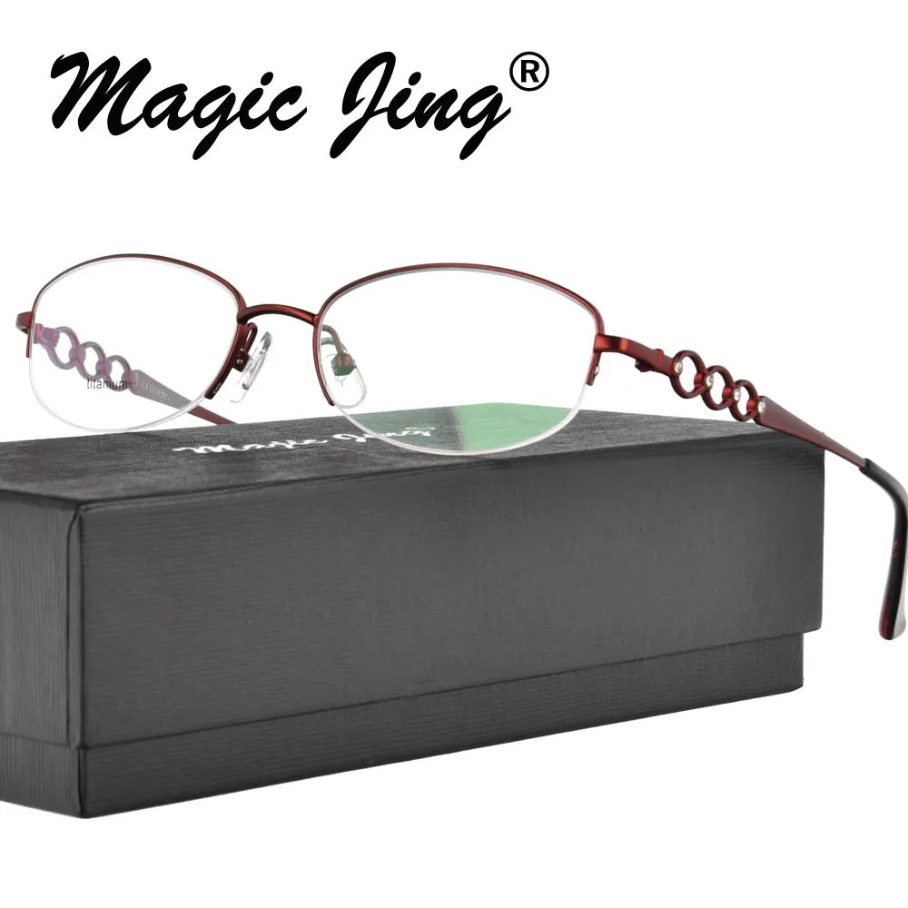 Женские очки для близорукости Magic Jing из чистого титана с оправой RX K001 | Аксессуары