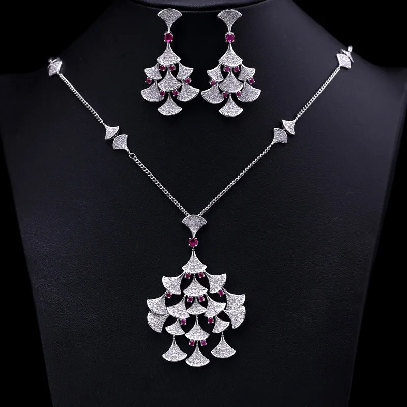 Janekelly специальный модный AAA кубический циркон цветок Свадебные Ювелирные наборы