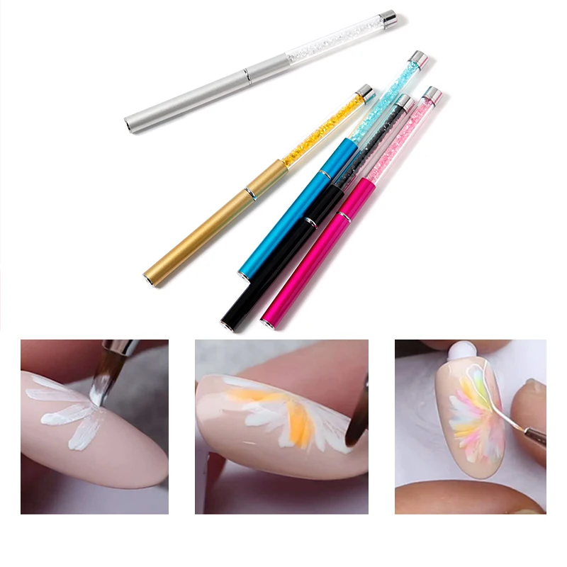 ROSALIND гель лак для ногтей Ручка Кисть для рисования УФ-гель для дизайна ногтей Лак Кисть для рисования кристальная ручка многофункциональные наконечники инструменты