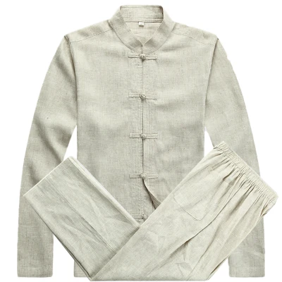 Костюмы кунг фу мужской традиционный костюм в стиле династии Тан китайская