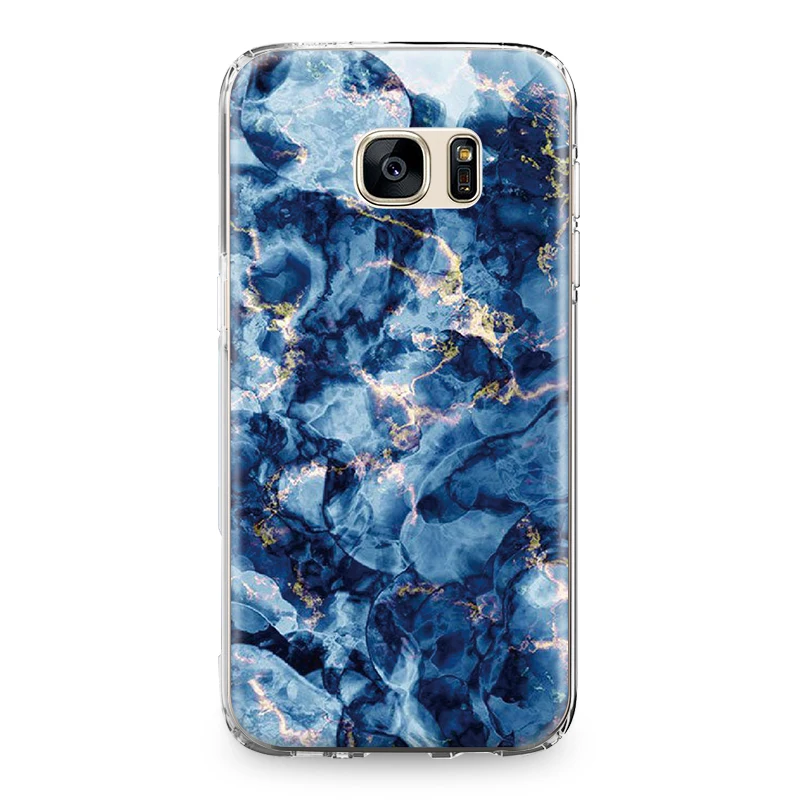 Разноцветными стразами Мрамор TPU Защитный чехол для samsung Galaxy S4 S5 мини S6 S7 край S8 S9