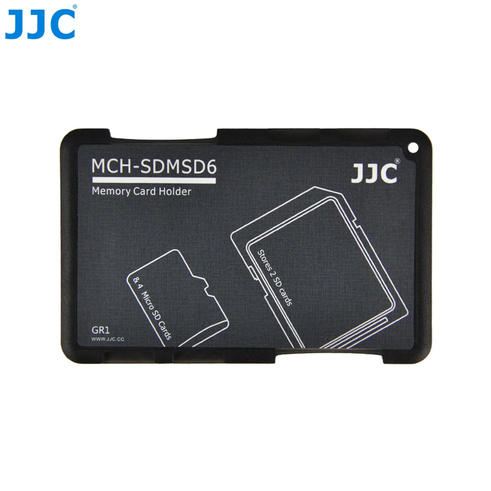 JJC держатель карты памяти для 2 sd-карт+ 4 Micro SD хранение карт чехол - Цвет: MCH-SDMSD6GR