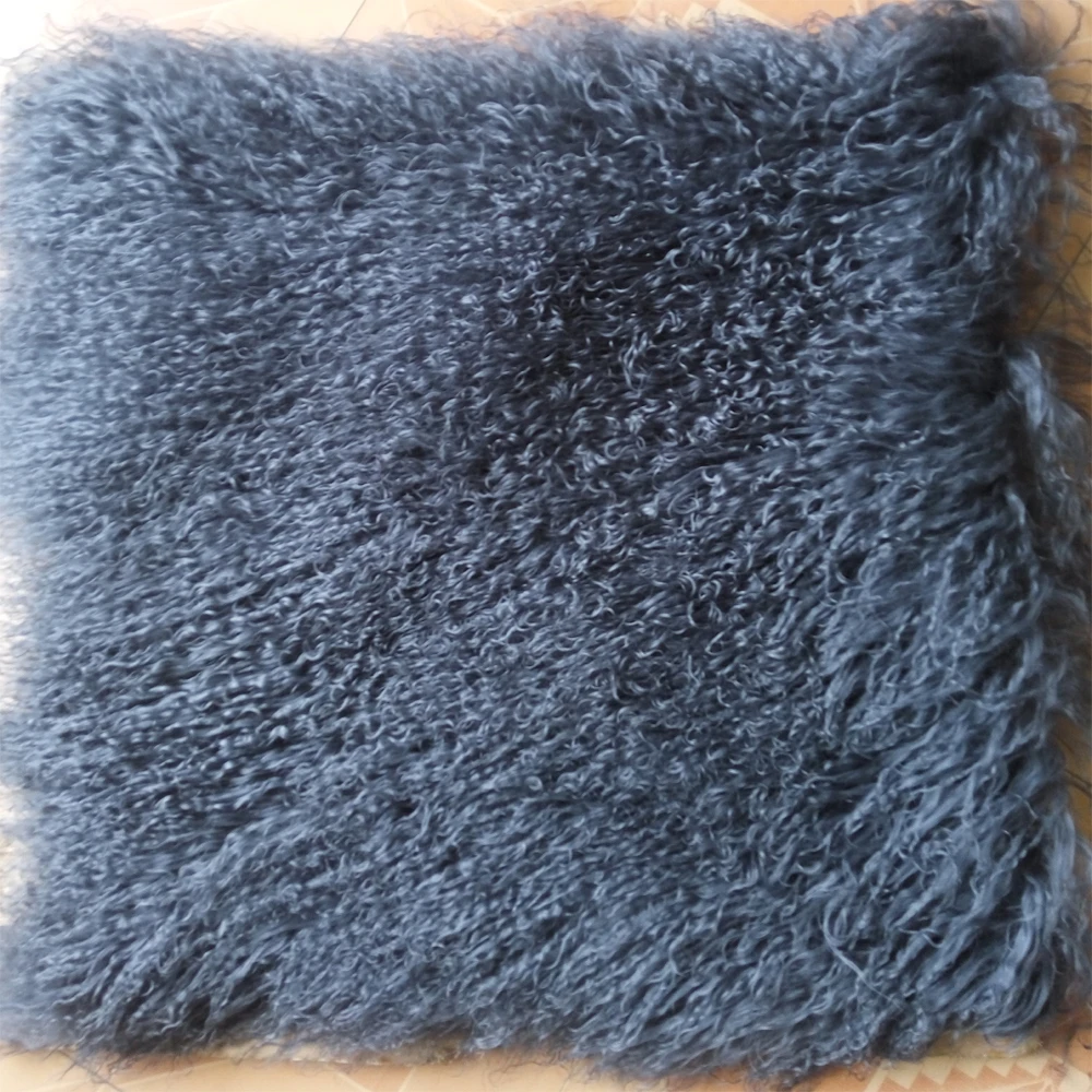 Серый монгольский чехол на меху чехлы диванные подушки домашний декор