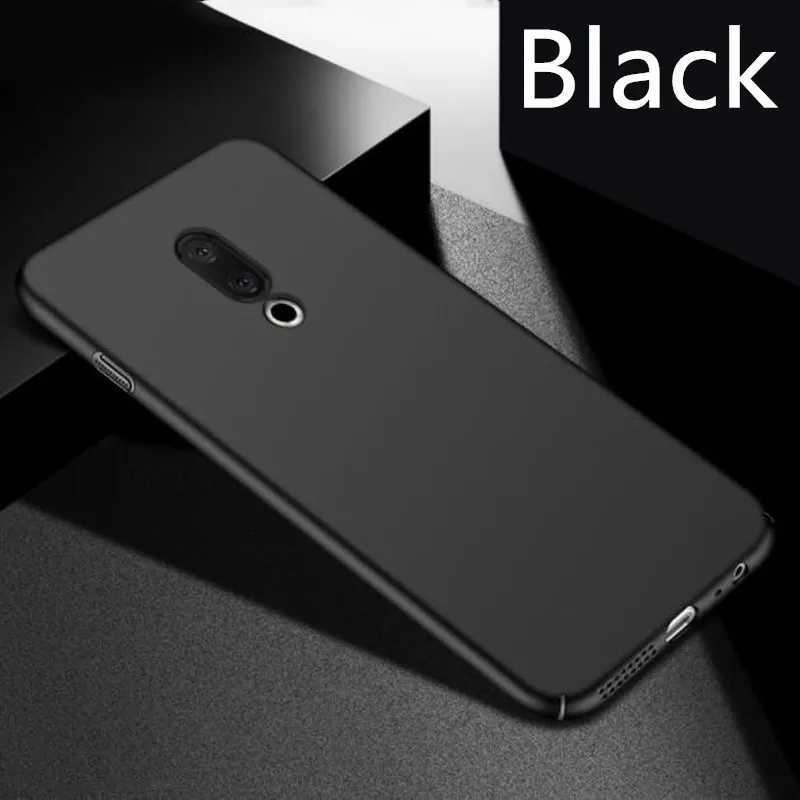 Ультра Тонкие Жесткие ПК-Чехлы для meizu 16th Plus 16X M6 Note 8 Матовая защитная оболочка для meizu 15 16 Lite Plus X8 M6T M6S coque - Цвет: Black