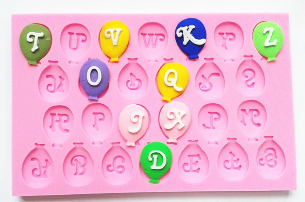 Дизайн 873 шарик в форме букв силиконовая форма для помадки сахарная шоколадная