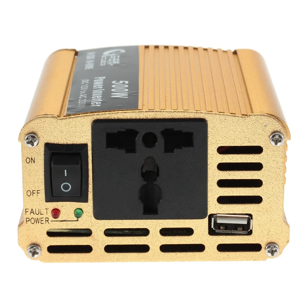 2015 New Inverter 12v-220v 500w USB Car Charger Power Bank Jump Starter Cargador Coche Battery 12 Volt Inversor Gold F434610 |