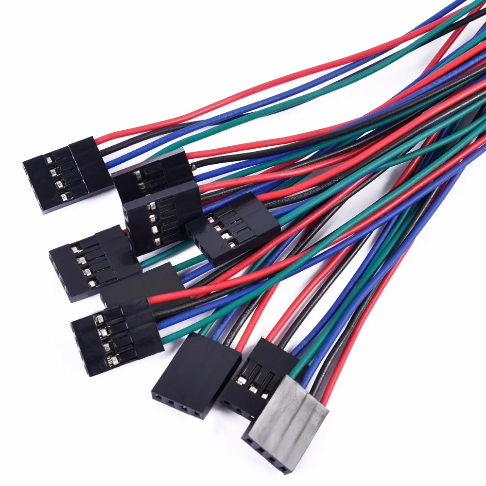 10 шт. 70 см Dupont линия соединительный кабель Провода Женский 4Pin dupont для Arduino Макет 3D