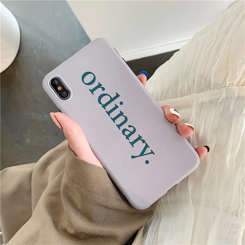 Модные чехлы для мобильных телефонов iPhone X XS MAX XR 8 7 6 s Plus чехол с забавными буквами