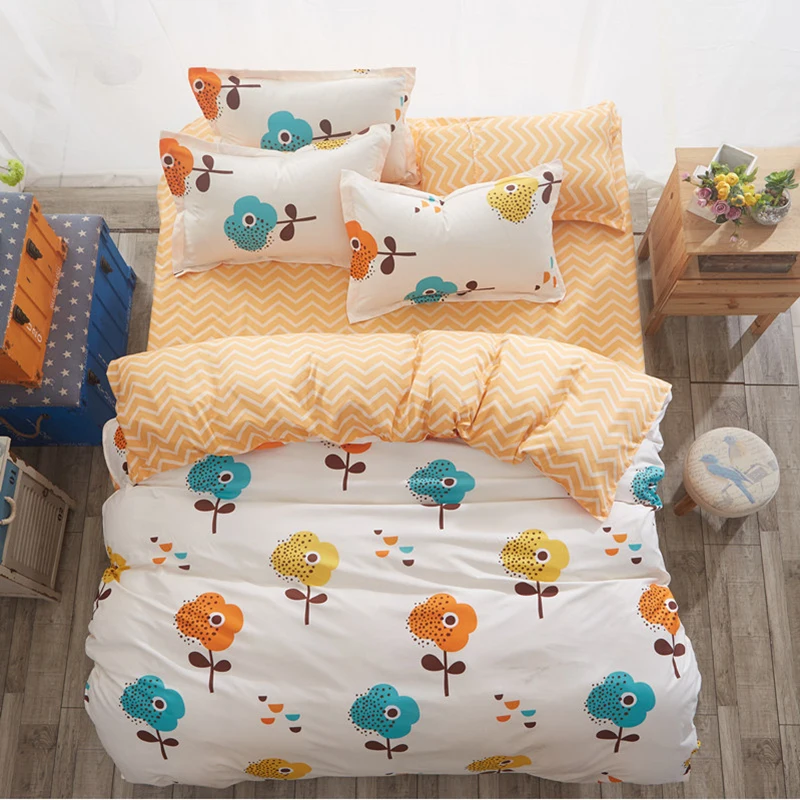 Комплект постельного белья пододеяльник простыня наволочка Мягкое хлопковое