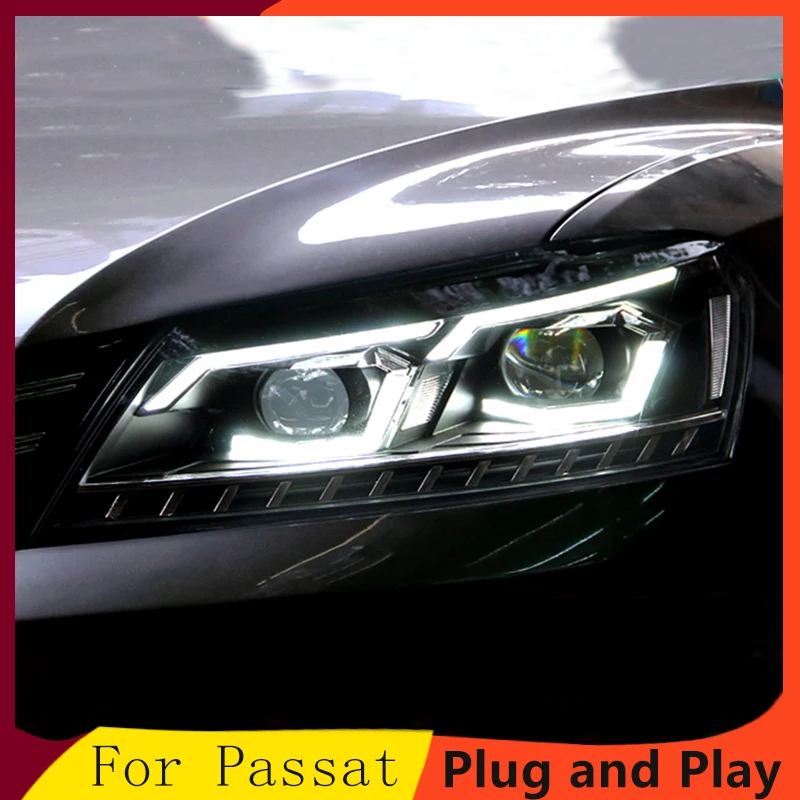 KOWELL автомобильный Стайлинг для VW Passat B7 US Verson 2012 2016 фары DRL D2H динамический сигнал