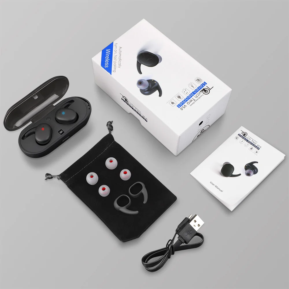 Мини Близнецы беспроводные наушники TWS Водонепроницаемые Наушники Bluetooth с
