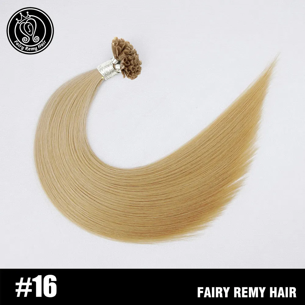 #16 Сказочные волосы remy 22 дюйма 1 г/прядь настоящие Реми натуральные u-кончики натуральные волосы для наращивания светлые цветные пряди волос на капсулах 50 г - Цвет: #16