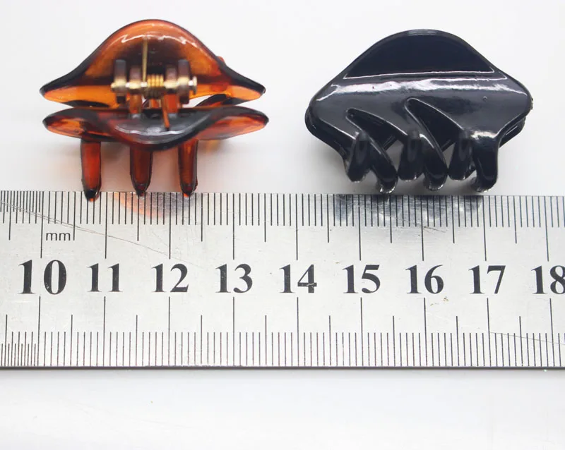 6 шт./компл. черные и Черепаховые цветные пластиковые заколки для волос 3 5 см