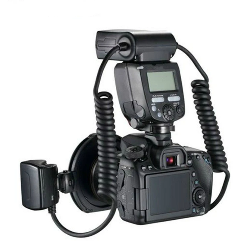 Yongnuo YN24EX YN-24EX E ttl Твин Lite Макросъемка Speedlite для камер Canon с двойной 2 шт головкой+ 4 шт переходных кольца