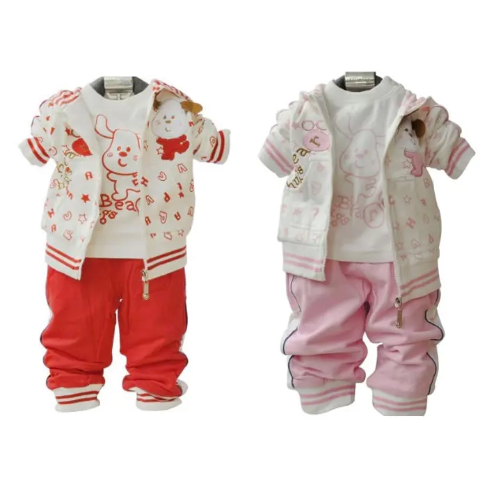 Christmas 1st Birthday Outfit For Baby Boy Girl Set Boutique Clothes 3pc Cotton Suit Kid Wear Jacket+T Shirt+Pant New Born Kit | Детская