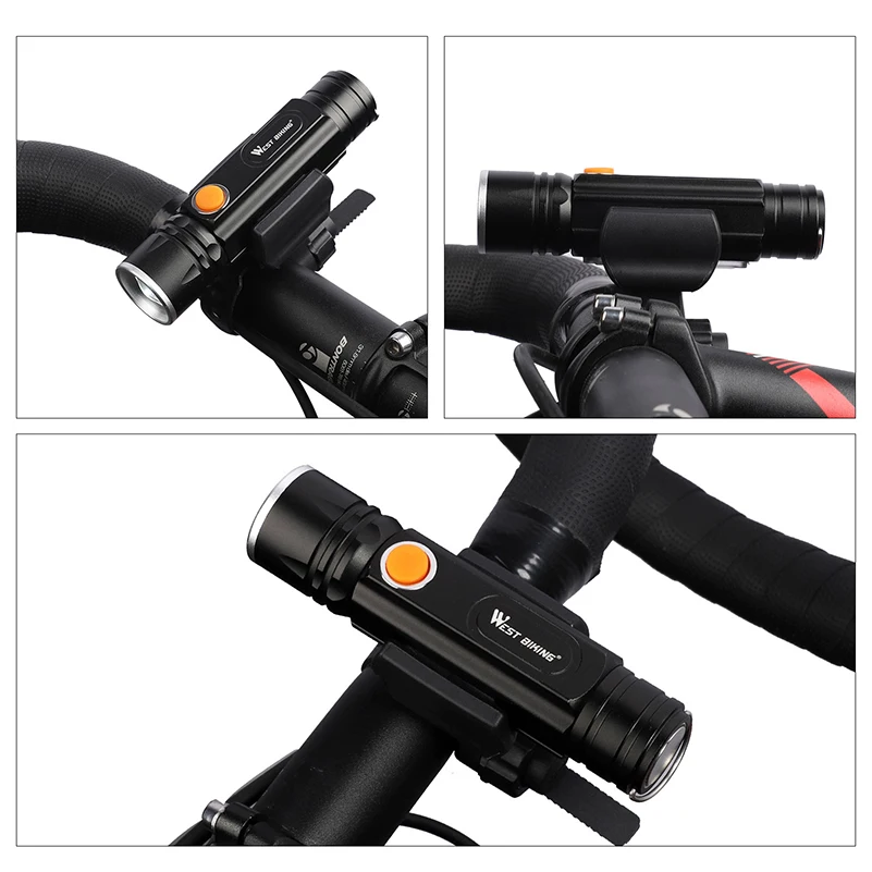 WEST BIKING велосипедный передний светильник s ультра яркий зум USB Перезаряжаемый флэш