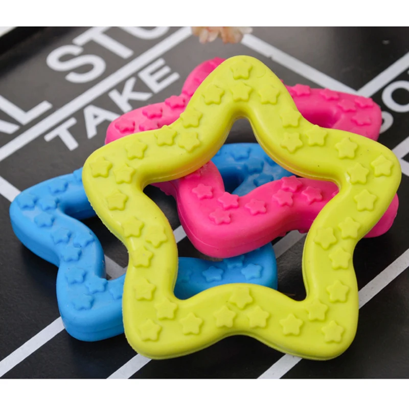 

1 шт., игрушка для собак, Жевательная детская игрушка в форме звезды для кошек, щенков, маленьких собак, Нетоксичная резиновая игрушка, забавн...