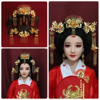 traditional chinese vintage handmade hair tiara bride wedding tiara big phoenix princess hair tiara photography hair accessory