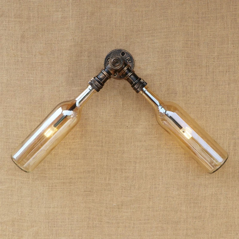 Светодиодный ретро светильник для лестницы настенный стеклянный оттенок