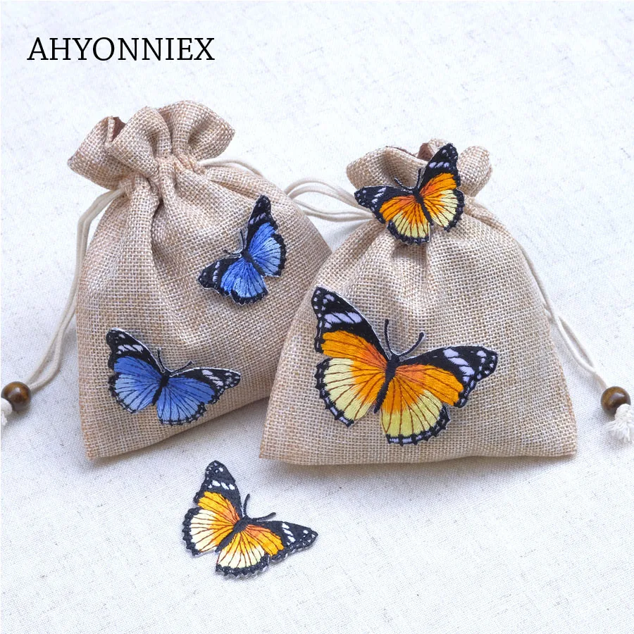Аппликация AHYONNIEX с вышивкой бабочкой 1 шт. нашивки для одежды аппликация утюга
