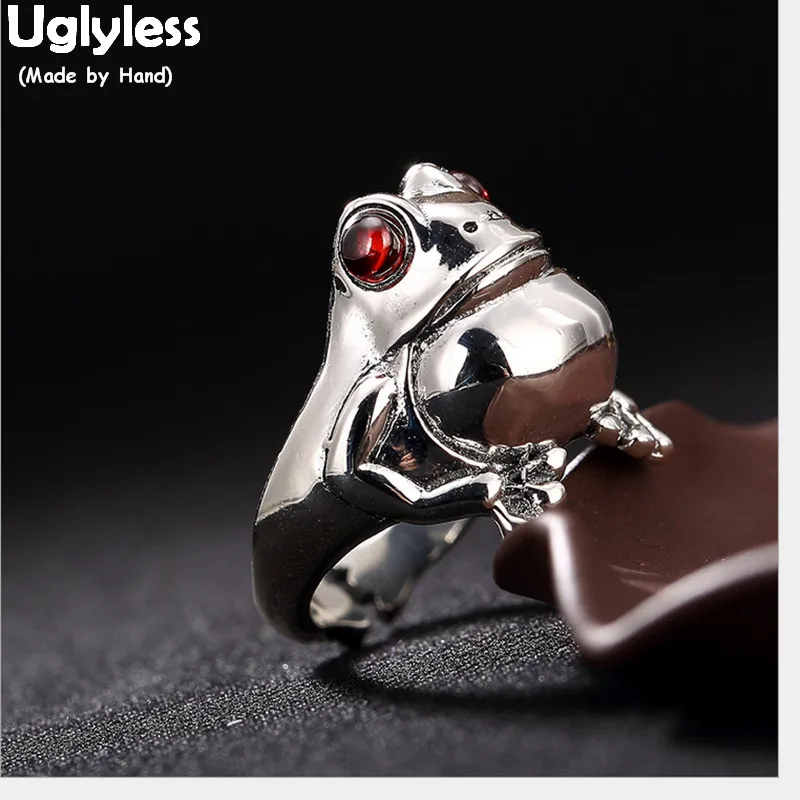 Женские открытые кольца Uglyless кольцо на палец из серебра 990 пробы с изображением