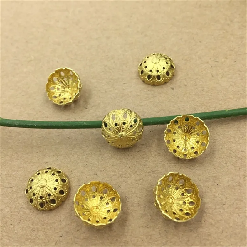 SEA MEW 12 мм Модные полые цветы шапочки для бусин филигранные Разъемы DIY Ювелирные