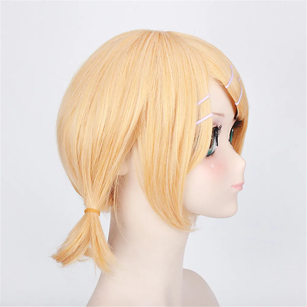 VOCALOID Kagamine Rin Len Wig термостойкие синтетические волосы парики + парик Cap|Костюмы