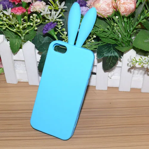 Мягкий 3D мультфильм чехол-Кролик для iphone 5G 5S Милая милая игрушка Заяц задняя