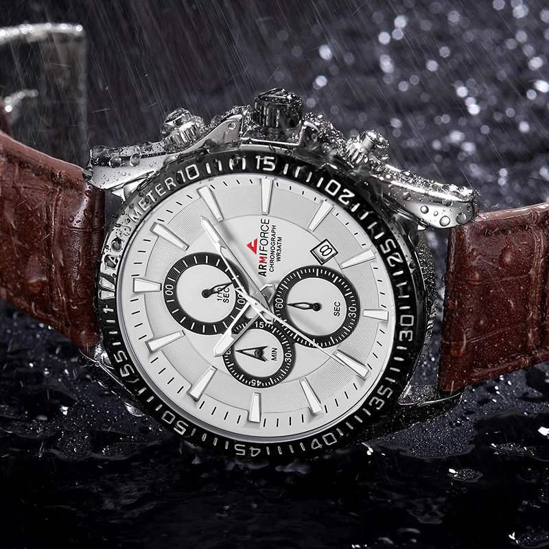 Часы наручные ARMIFORCE Мужские кварцевые Брендовые спортивные водонепроницаемые с