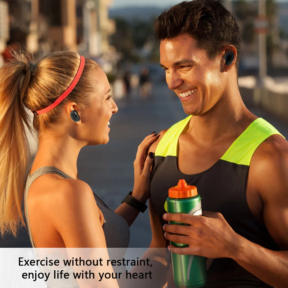 Спортивные Беспроводные Bluetooth наушники HD стерео звуковые с микрофоном Sweatproof