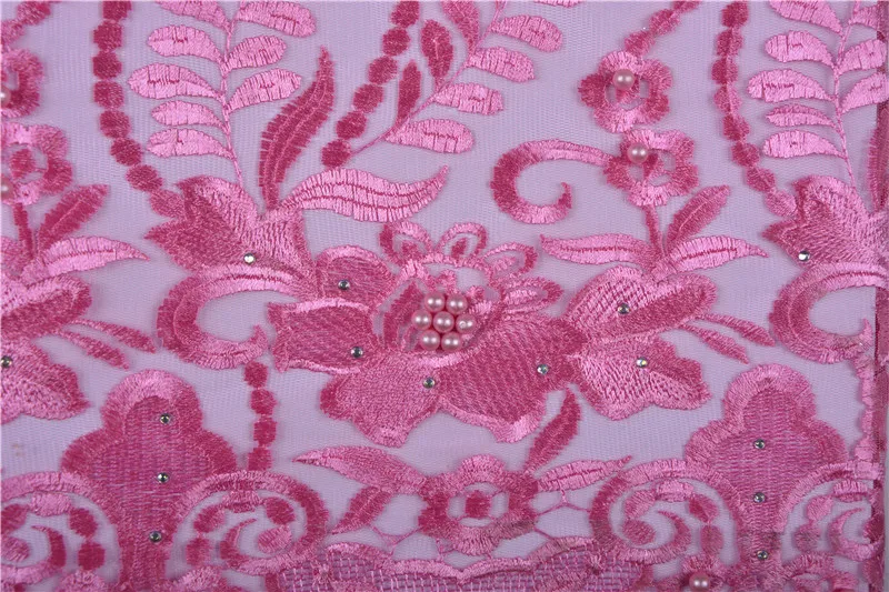 Африканский тюль кружевная ткань розовая африканская французская высокое