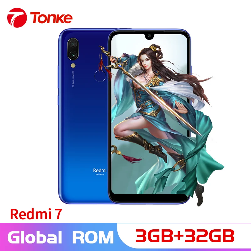 Новый оригинальный мобильный телефон Xiaomi Redmi 7 3 ГБ ОЗУ 32 Гб ПЗУ Восьмиядерный