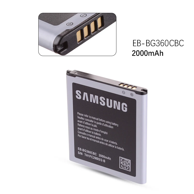 Оригинальная батарея для SAMSUNG Galaxy Core основная G360 G361F G361H G360H EB-BG360CBC 2000mAh полная