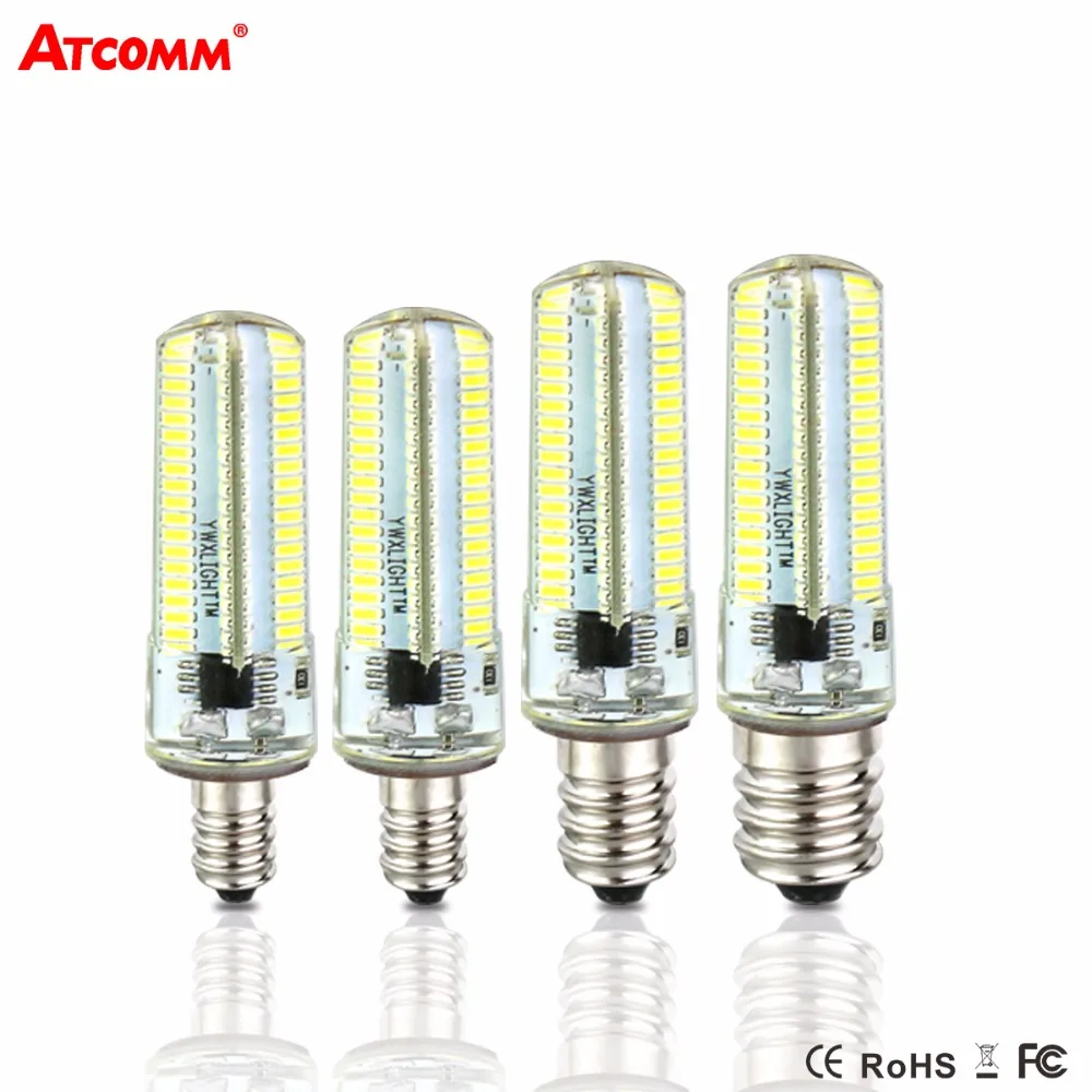 Затемнения E14 LED Bombillas E11 E12 E17 кукурузная лампа высокой яркости SMD 3014 чип Lampara Свеча