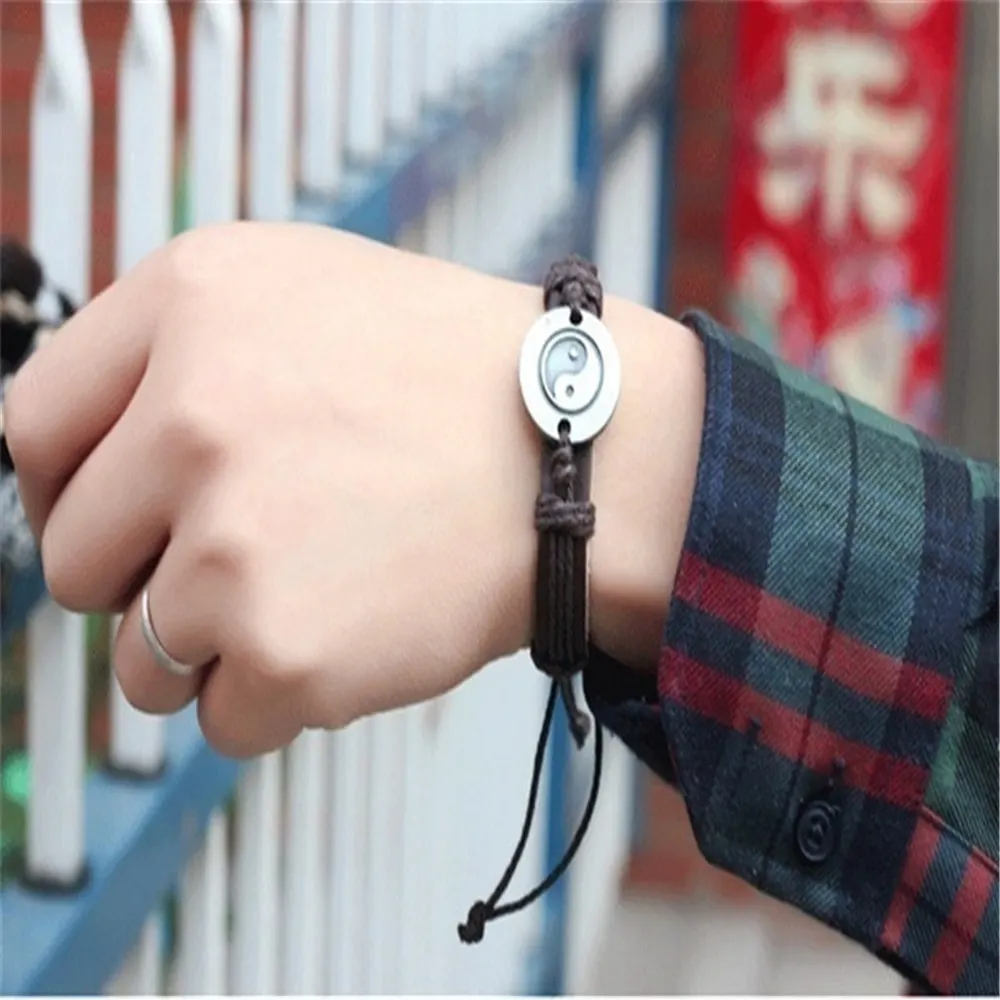 Плетеный браслет ручной работы для мужчин и женщин 1 шт. | Украшения аксессуары