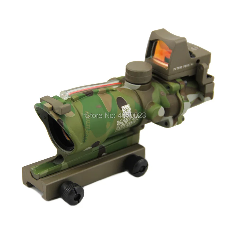 Тактический Оптический прицел Triji ACOG 4X32 с красной подсветкой оптический RMR Micro Red