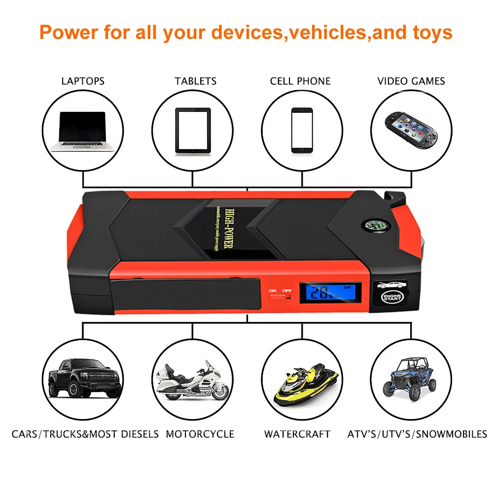 82800 мАч автомобильный прыжок стартер для бензина 6л дизель 5л лучший 600A бустер power