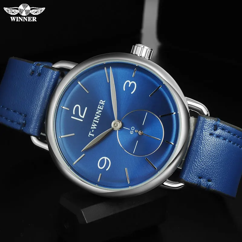 Мужские механические часы от бренда Winner повседневные водонепроницаемые мужские