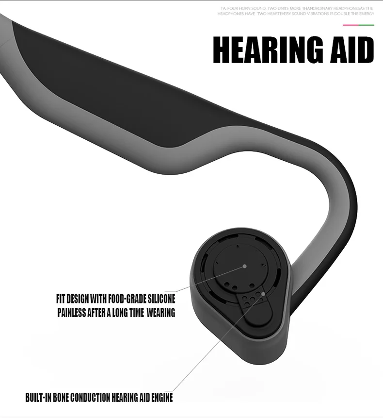 BH128 беспроводные наушники bluetooth 5,0 с шейным ремешком, водонепроницаемые наушники с костной проводимостью, стереогарнитура с микрофоном