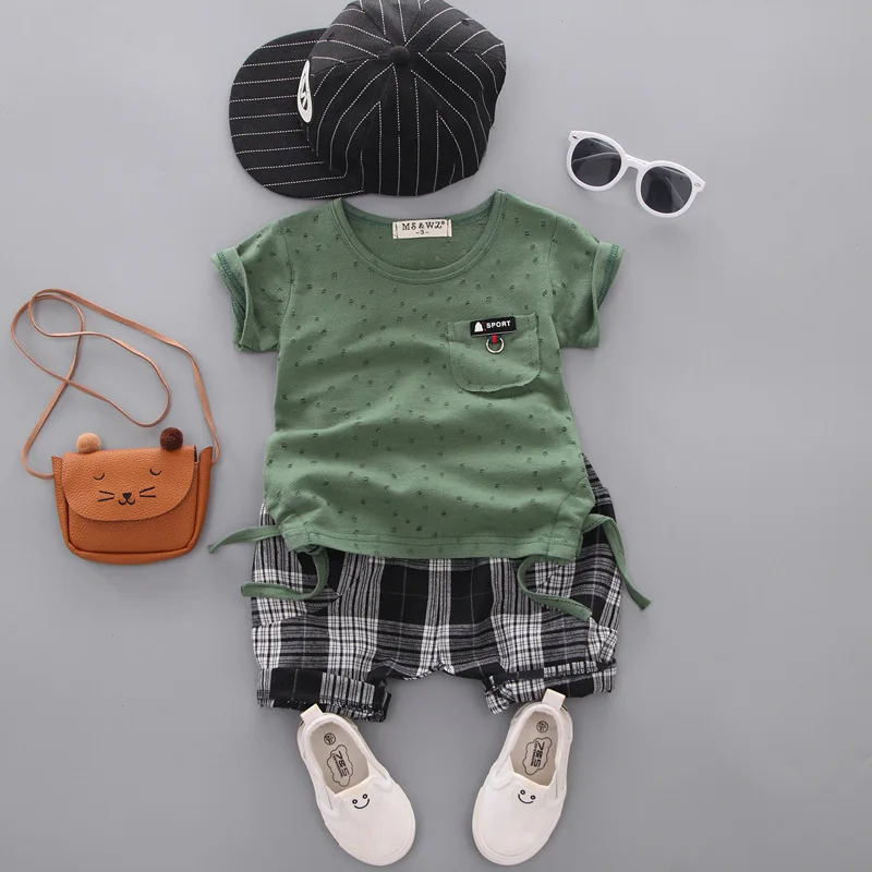 Белые модные комплекты для мальчиков детские летние из ткани с дырками и