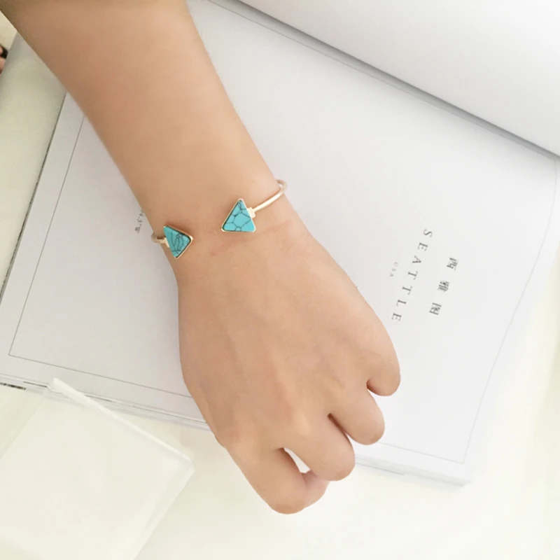 M MISM Hot Sales Girls Bracelets Bangles Jewelry Daily Triangle Pulseiras Stainless Steel For Women Fashion Accessories | Украшения и