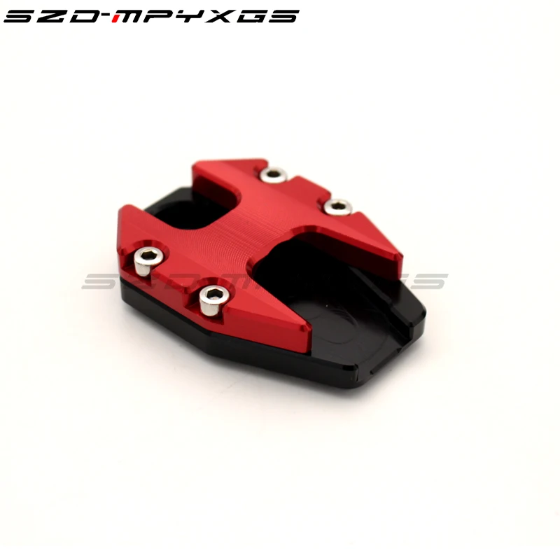 CNC алюминиевые аксессуары для мотоциклов боковые подставки подставка удлинитель опорная пластина Накладка для HONDA CB190R CBF190 CB190X CB 190R - Цвет: Красный