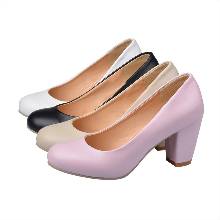 2017 Sapato Feminino Zapatos Mujer Tacon Big Size 34-43 Colour New Spring Autumn Women's Pumps Shoes High Heels Pu 222-1