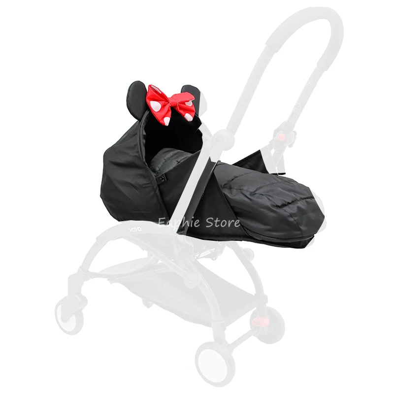 black minne Детская коляска, спальная корзина, 0-6 м, гнездо для новорожденных, подходит для yoyo Yoya, детские коляски, зимние спальные мешки, аксессуары для детской коляски - Цвет: black minne